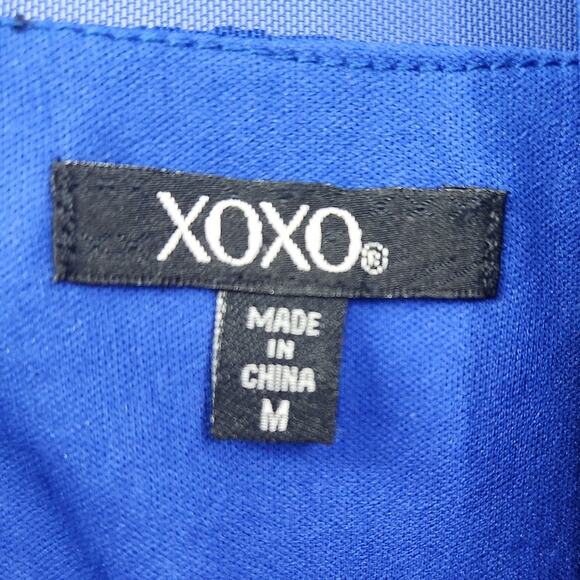 XOXO Blue Sleeveless Peplum Hem Top Womens Size Medium M *NWT - Picture 4 of 5